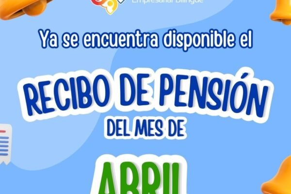 Recibo de pensión Mes de Abril