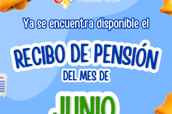 Recibo de pensión Mes de Junio