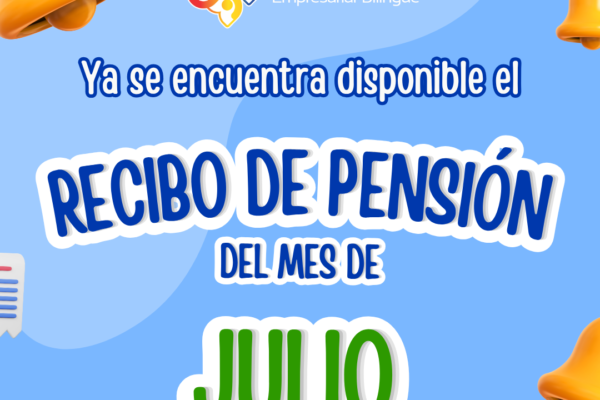 Recibo de pensión Mes de Julio