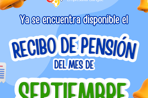Recibo de pensión Mes de Septiembre